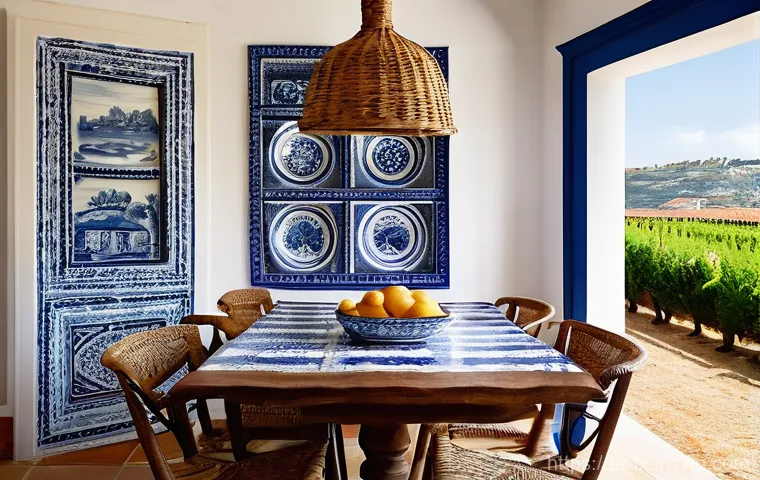 전통 공예품을 활용한 인테리어 디자인 - **A Harmonious Fusion of Portuguese Craftsmanship in a Modern Living Room:**
A vibrant, sun-dren... 전통 공예품을 활용한 인테리어 디자인 - **A Harmonious Fusion of Portuguese Craftsmanship in a Modern Living Room:**
A vibrant, sun-dren...